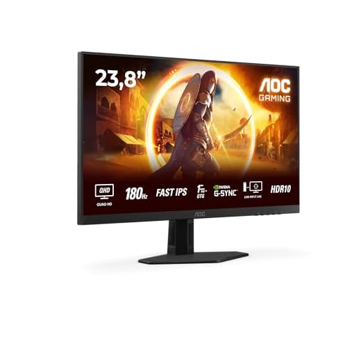 AOC Gaming Q24G2A - 24 Zoll Quad HD Monitor, 180 Hz, 1 ms, G-Sync comp., HDR10 (2560x1440, 2X HDMI 2.0, 1x DisplayPort 1.4) schwarz-rot