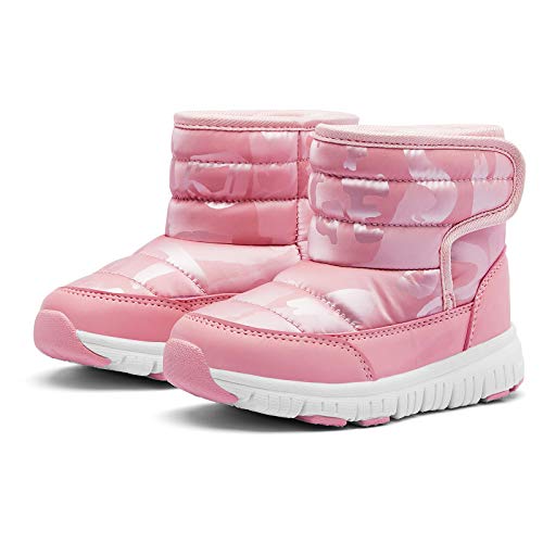 Hobibear Girls Toddler Snow Boots Slip On Waterproof Warm Winter Shoes Outdoor(Pink-Size 4 Toddler) #TOP1