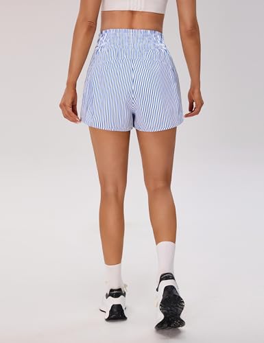 Image of BMJL Women's Athletic Shorts High Waisted Running Shorts Pocket Sporty Shorts Gym Elastic Workout Shorts