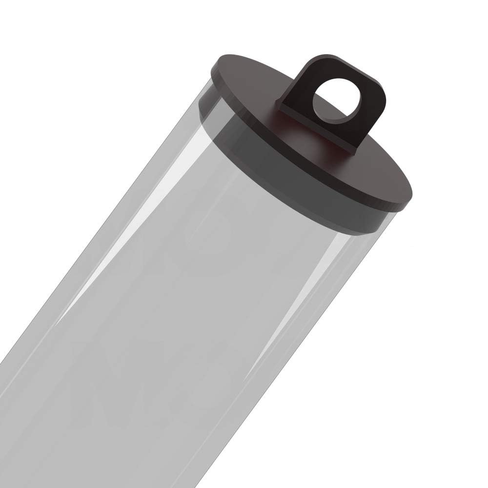 Cleartec 1.5in Clear Plastic Packaging Containers 18.187in Long PETG SBT00218 (qty 50) with PHP1.500BLK 1 1/2