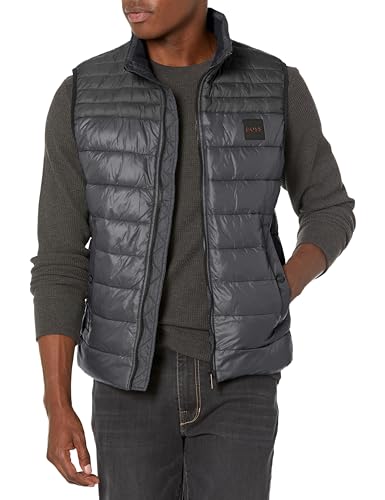 Image of BOSS Men's Lightweight Nylon Patch Logo Puffer Vest