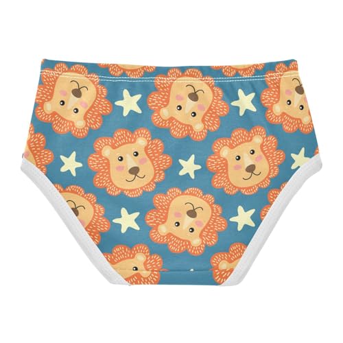 Wusikd Cute Cartoon Lions Girls' Underwear Cotton Girls Briefs Soft Toddler Underwear 6T2
