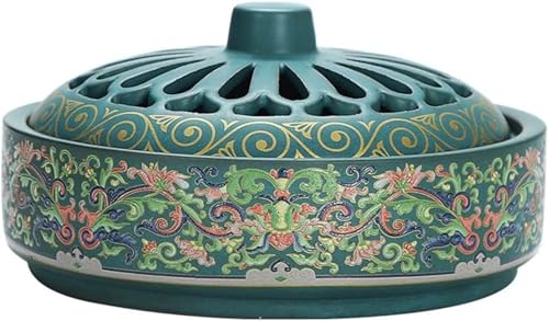 kxptso 蚊 取り ホルダー入れ おしゃれ線香陶器材料 持ち運び便利 蚊遣り箱 ホルダー 蚊やり 蚊遣り器 蚊取 入れ スタンド り線香立て 書斎 寝室 蚊取り器 虫除け おしゃれ (グリーン)