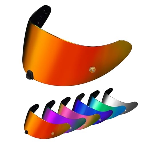 PSLER Helmet Visor for EXO 520 1400 R1 Tinted Visor for Scorpion EXO 391 520 1400 R1 Motorbike UV Protection Face Shield Replacement Accessories(Deep Red)