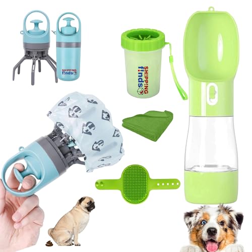 Image of Shipping f!nds - Pooper Scooper for Dogs with Bag Attachment - Portable Dog Poop Picker Upper for Walks - Lightweight, Handheld Pet Waste Scooper for Small and Large Dogs Green