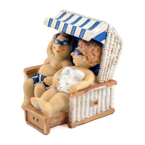 Beach Chair Holiday Couple, Baltic Sea, Holiday, Beach, Mini Beach Basket, Multicoloured, 7.5 cm x 7.8 cm x 8 cm - Image 4