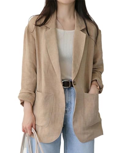Blazer en lin femme chic : la veste d'été légère idéale pour le bureau et les terrasses
