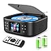Produktbild Tragbarer Cd-Player,CCHKFEI Boombox Tragbarer CD-Player Bluetooth & Radio FM mit Dual Stereo Lautsprecher Unterstützung USB/AUX-Kopfhöreranschluss Discman Wiederaufladbar CD Player Tragbar