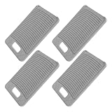 BESPORTBLE 4 Stück Rutschfeste Kunststoff Waschkraft Waschbretter Kleines Handwaschbrett mit Aufhängevorrichtung Grau für Reisen und Haushalt