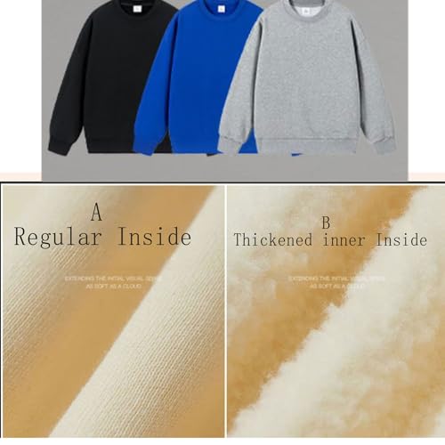 Letuwj Long-sleeved tops spring sweater men's fall round neck padded3