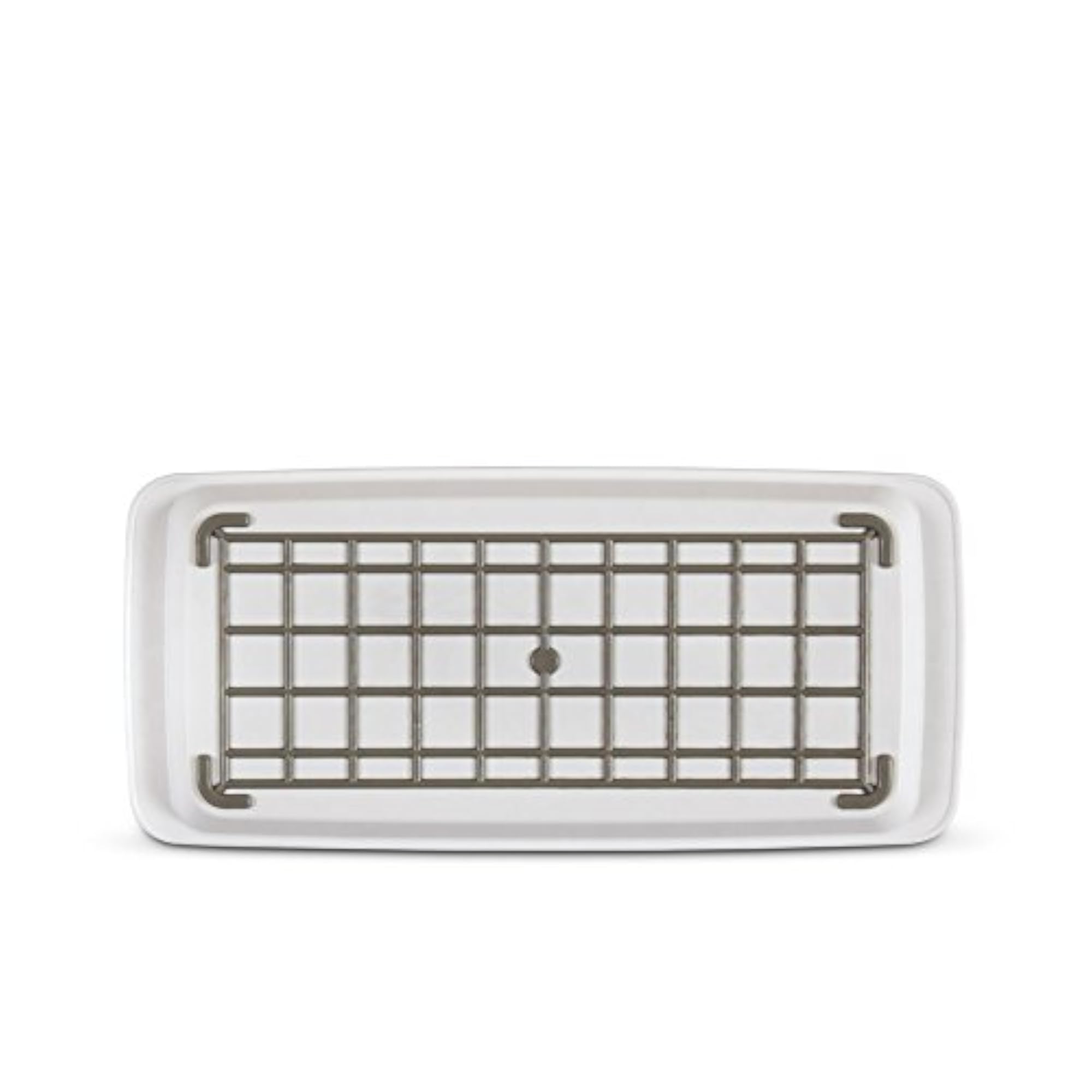 Unbreakable Anti Slip Serving Tray, White