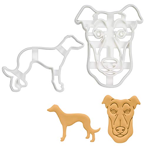 Set of 2 Greyhound Cutters Face Body
