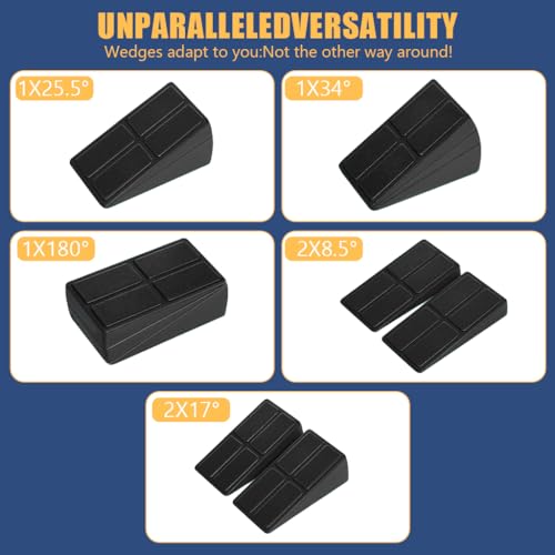 Image of Proberos 3PCS Squat Wedge Set, Adjustable Height & Tilt Exercise Wedges for Squats EPP, Wedge Block Slant Board, Yoga Foam Wedge Blocks, Incline Board Platform For for Squats, Yoga, Calf Stretches
