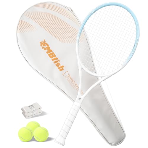 MBFISH Tennis Racket - Super Value Set with Pre-Strung, Comfortable Handle, 27'' Tennis Racquet for...