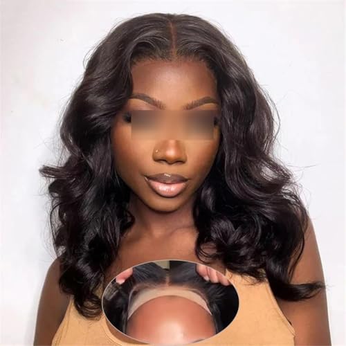 Glueless bob wig lisse de longueur moyenne 16inch avec perruque bob courte 150%