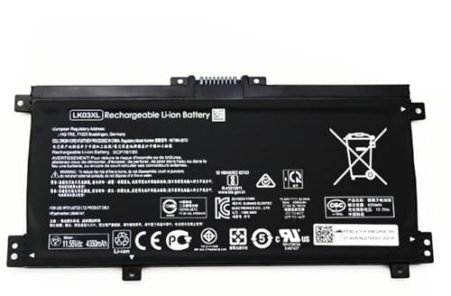 LK03XL 52.5Wh�C�������p�̐��i�p�\�R���p�i-A Envy 17M-AE011DX 17-BW0011NR 17-BW0503NA 17-BW0707NZ 17M-AE0XX 17M-AE011XX 17M-AE011DX 17M-AE111DX