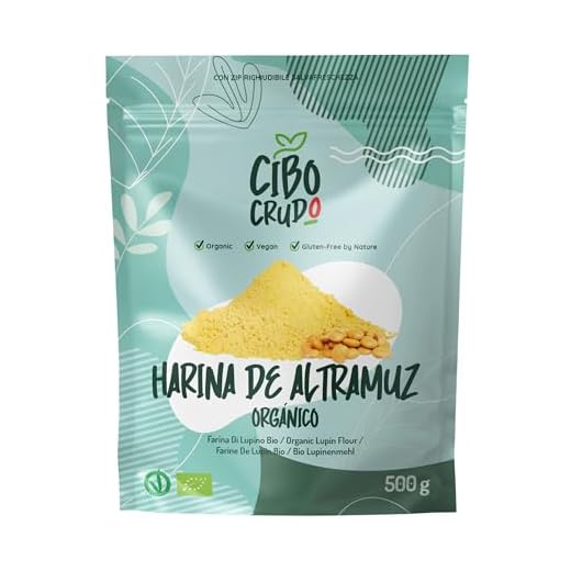 Harina de Altramuces Ecológica - 500g. Harina de Lupino Keto Contiene Fibra Proteica y Vitamina B6 y C. Alternativa a la Harina Tradicional para Productos Horneados Tortillas y Crepes o Gachas.