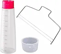 Kit Bisnaga Molhar Umedecer Bolo + Nivelador Cortador Fatias 2 Fios
