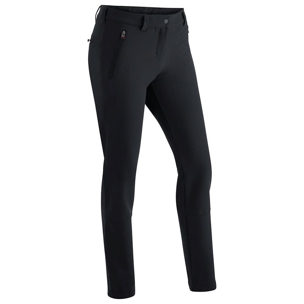 maier sports Women's Helga Hiking Trousers, Outdoor Pants, Lined Winter Trekking Trousers, Slim fit Black