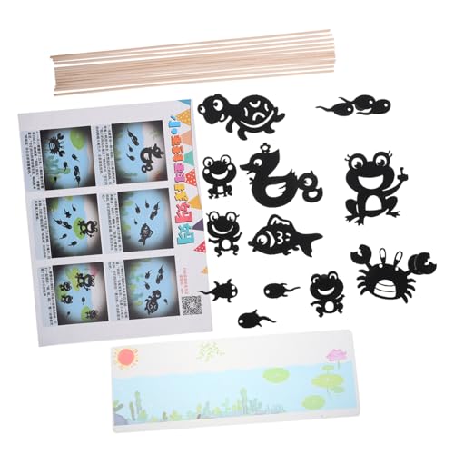 FOYTOKI DIY Shadow Puppet Theater for Boy Girl Interactive Craft Activity with Stickers and Accessories for Creative Play and Learning Preschool and Kindergarten