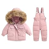 Tumaron Toddler girls Snowsuit Kids Snow Pants And Jackets Winter Clothes Baby Coat 2t