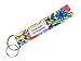 Keychain Wristlet - Organic Fabric Key Lanyard with Quote Bloom Where Planted