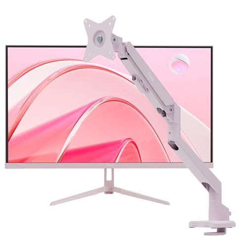 Image of Pixio PX278 Wave Pink 27 inch 180Hz Refresh Rate FHD 1440p Resolution Fast IPS Panel 1ms GTG Response Time Gaming Monitor and PS1S Wave Pink Single Monitor Arm - Fits up to 32 inches and 19.8lbs