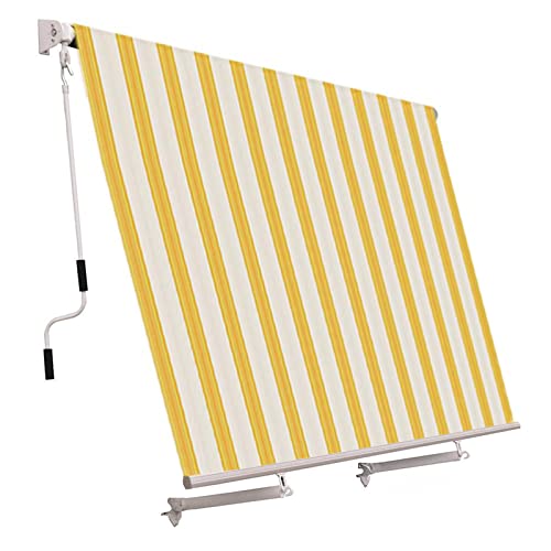 La zappa Auvent tombant pour extérieur sans caisson (Jaune/Blanc, 400 x h 300 cm)