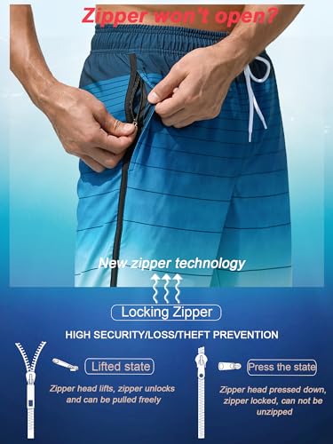 Mens Swim Trunks with Compression Liner 9 Inch Quick Dry Bathing Suit Board Shorts with Zipper Pockets4