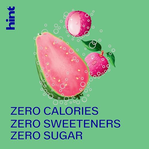 Image of Hint Sparkling Water with Electrolytes Added for Taste, Zero Sugar, Zero Calories, and Zero Sweeteners, 12 Fl Oz (Pack of 12) (12 Fl Oz (Pack Of 12), Guava Lychee)