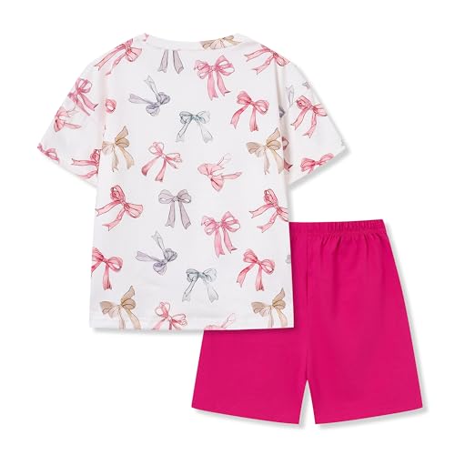 Image of Axumity Kid Toddler Girl Clothes Summer Ruffle Sleeve Figure Graphic Shirt + Shorts Summer Outfits Set