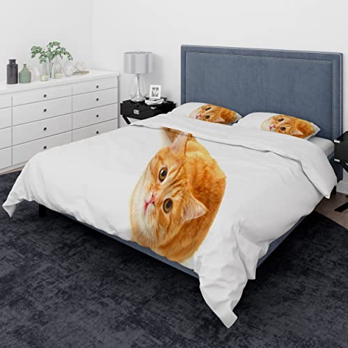 3D Bettwäsche Graue Katzen Bettbezug-Set ,Cartoon Lustige Fette Katze Bettdecke Abdeckung, for Kinder Erwachsene Nette Haustiere Bettbezug 3D Animal Room Decor Mit 2 Kissenbezug(cat-1,220*240cm) - Image 3