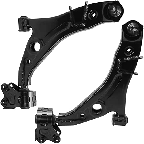 Image of Detroit Axle - 10pc Front End Kit for 07-14 Ford Edge 07-15 Lincoln MKX 2007 2008 2009 2010 2011 2012 2013 2014, 2 Lower Control Arms 2 Sway Bars 4 Inner & Outer Tie Rods 2 Boots Replacement