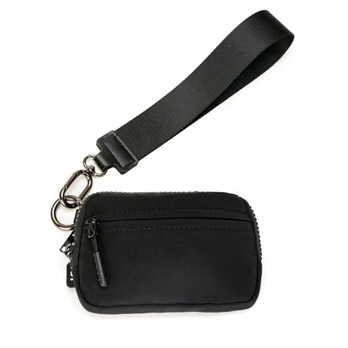 YDF 2nd Gen RFID Nylon Wallet for Women, Wristlet Wallet with ID Window, Lipstick Slot and Key Ring, Credit Card Holder