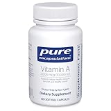 Pure Encapsulations Vitamin A - 3,000 mcg - from Cod Liver Oil - Immune & Vision Support* - Vitamin A Palmitate Supplement - Non-GMO - 120 Softgel Capsules