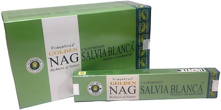 Golden Nag Palo Santo Masala Incense Joss Stick Natural Handmade Agarbatti Rolled Moulded Bamboo Stick 12 Pack 15 gm