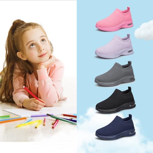 Boys Girls Sock Shoes Toddlers Kids Sneakers Slip on Fitness Tennis Walking School Shoes for Toddler/Little Kid/Big Kid3