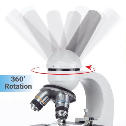 AmScope M150C-I 40X-1000X All-Metal Optical Glass Lenses Cordless LED Student Biological Compound Microscope
