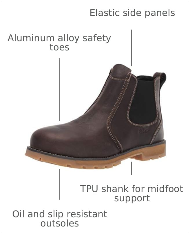 Image of KEEN Utility Men's Seattle Romeo Mid Height Alloy Toe Pull On Work Shoes