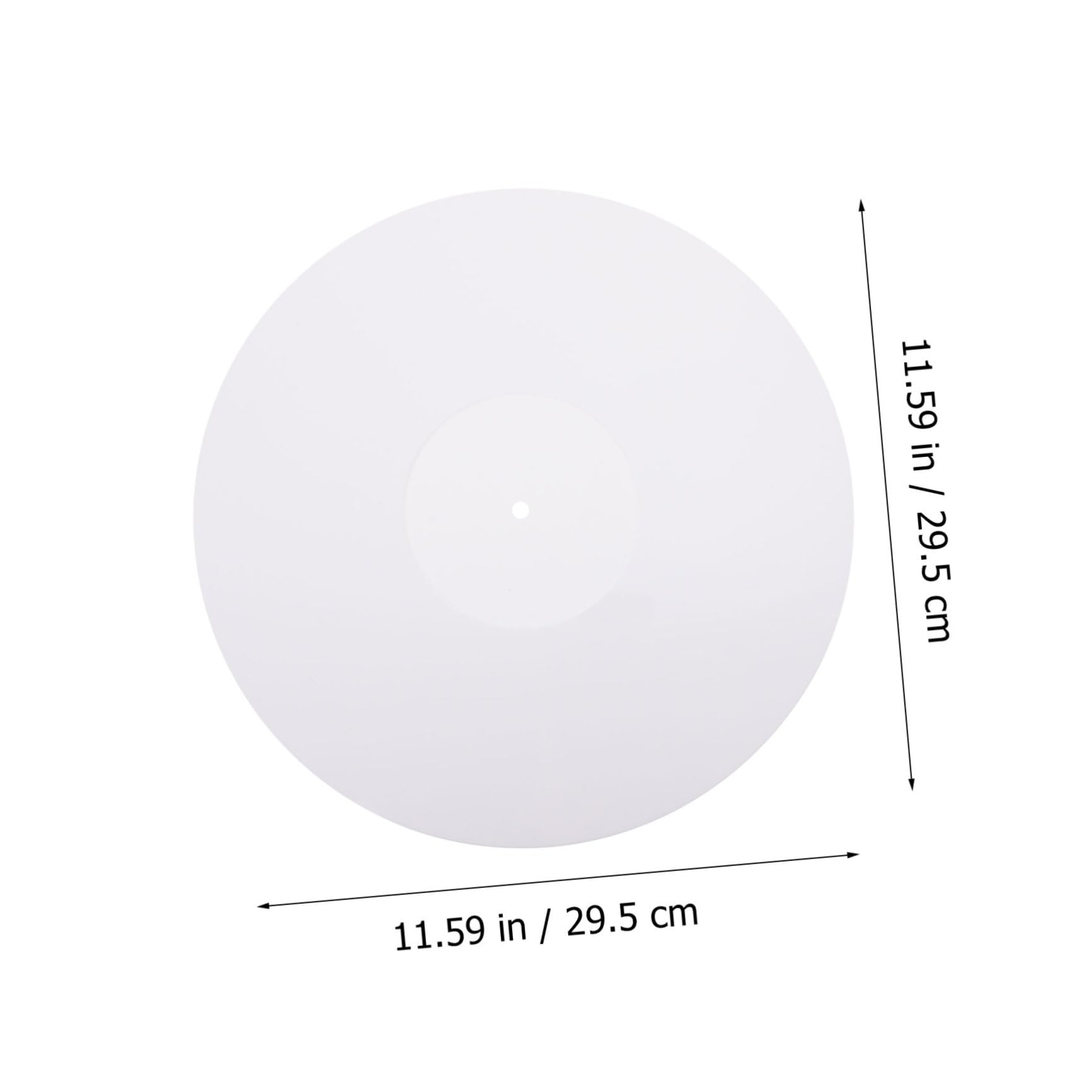 Tappetino in Acrilico per Giradischi Pad Protettivo per Dischi in Vinile Antistatico e Stabilizzante per Lettori Audio e Fonografi Bianco Elegante