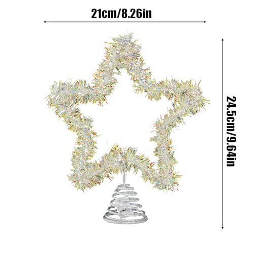 Estrella de Navidad iluminada con luces LED para coronar el árbol de casa 6