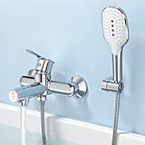 KULACO grifo de bañera con ducha de mano, grifo monomando de ducha para baño