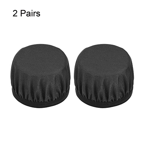 PATIKIL Black Flexible Fabric Washable Headphone Covers, Fits 3.54-4.33 Inch - Image 3