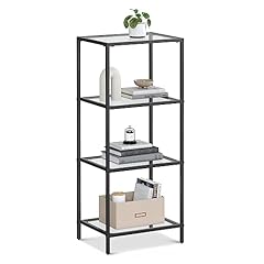 VASAGLE Glasregal mit 4 Ebenen...