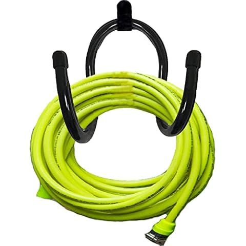 Wall Mount Garden Hose Hanger Duty Metal Hose Holder Hose Storage Easily Holds 150 5/8’’ Hose - Adjustable Hook ( Can Hold 20 pounds ) - Perfect for Chain-Link Fence and Wall Mounted Cover