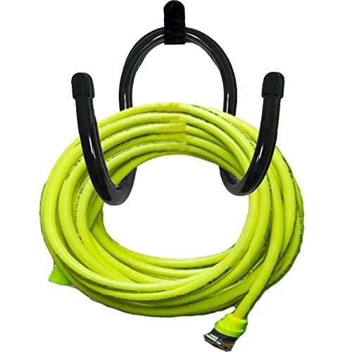 Soporte de manguera de jardín de montaje en pared, soporte de manguera de metal para almacenamiento...