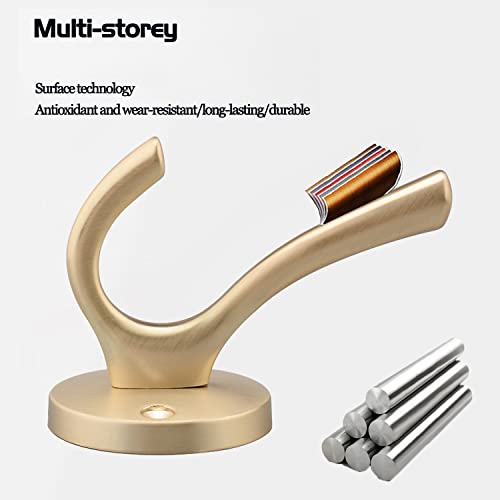 Wall Hooks 4 Pcs Towel Hook Coat Hooks Heavy Duty Thick Bath Robe Hooks Wall Mount Hooks For Bathroom Kitchen Hotel Bearing 25Kg (Gold) #TOP4