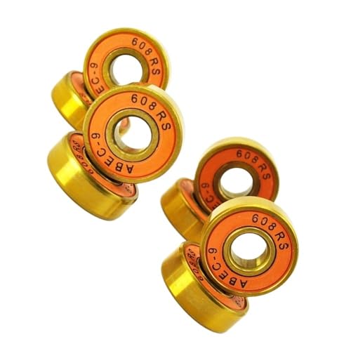 Roulement céramique 608 2RS pour skateboard et longboard fluide - Kit de 8 pièces haute vitesse