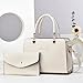 Xiaoyu Fashion Purses and Handbags for Women Elegant Crossbody bag Ladies Top Handle Satchel Shoulder Bags 2-Piece Set Small Totes (White)