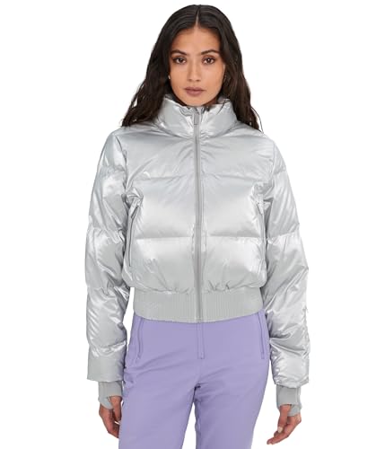 Sweaty Betty Women's Cropped Water Resistant Ski Jacket Silver Small